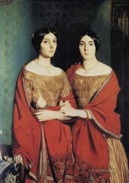  theodore art painting - The Two Sisters romantic Theodore Chasseriau